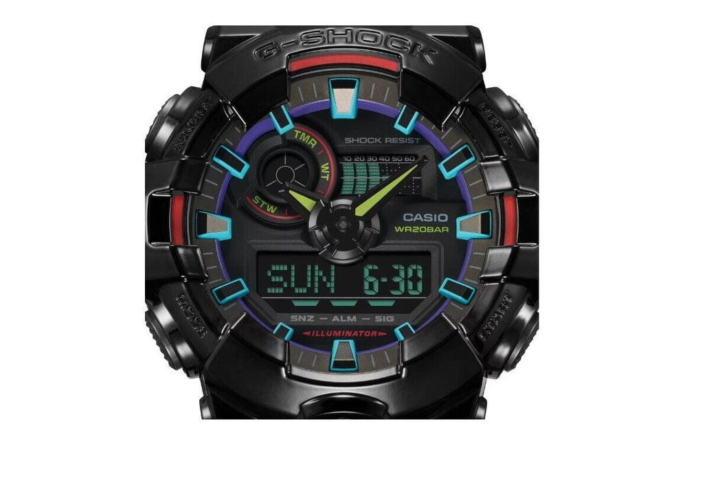 Casio G-Shock Analog Digital GA 700 Series Men's Watch GA700RGB-1A