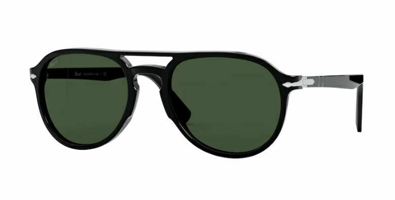 Persol 0PO3235S 95/31 Black/Green Sunglasses