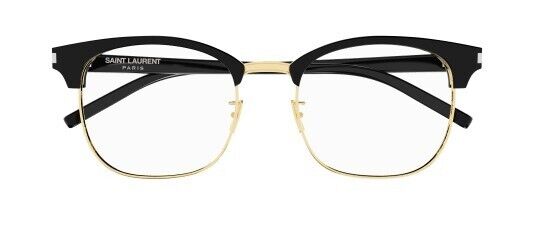 Saint Laurent SL 104/F 002 Black Square Unisex Eyeglasses