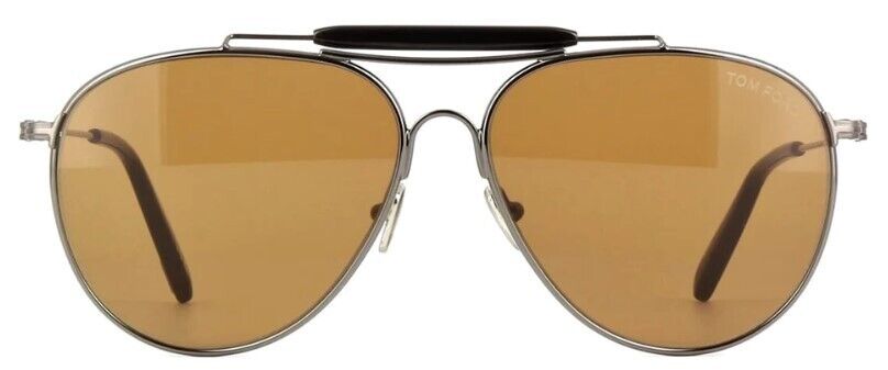 Tom Ford FT0995 Raphael-02 08E Shiny Gunmetal /Brown Men's Sunglasses