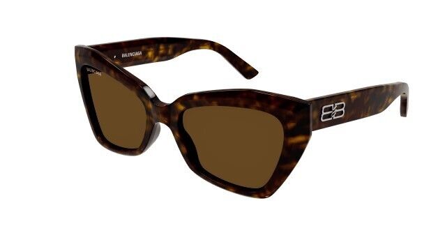 Balenciaga BB0271S 002 Havana/Brown Cat-Eye Women's Sunglasses
