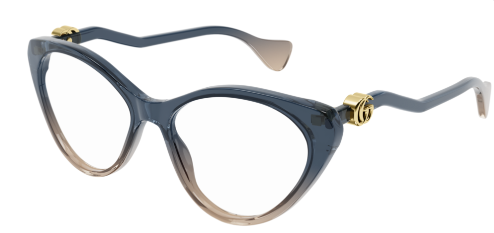 Gucci GG1013O 002 Gradient Blue Cat-Eye Women Eyeglasses