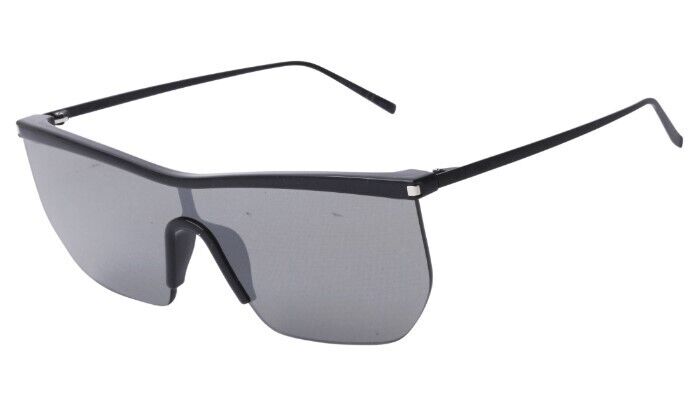 Saint Laurent SL519 MASK 002 Black/Silver Mirrored Pilot Women's Sunglasses
