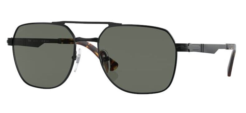 Persol 0PO1004S 115158 Demigloss Black/Green Polarized Square Unisex Sunglasses