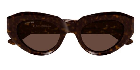 Balenciaga BB0236S-002 Havana/Brown Cat-Eye Women's Sunglasses