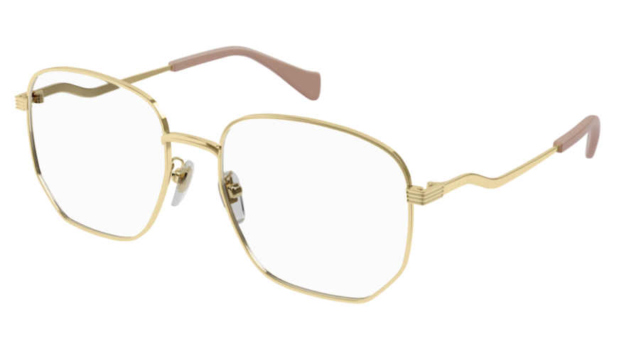 Gucci GG 0973O 001 Gold Squared Women's Eyeglasses
