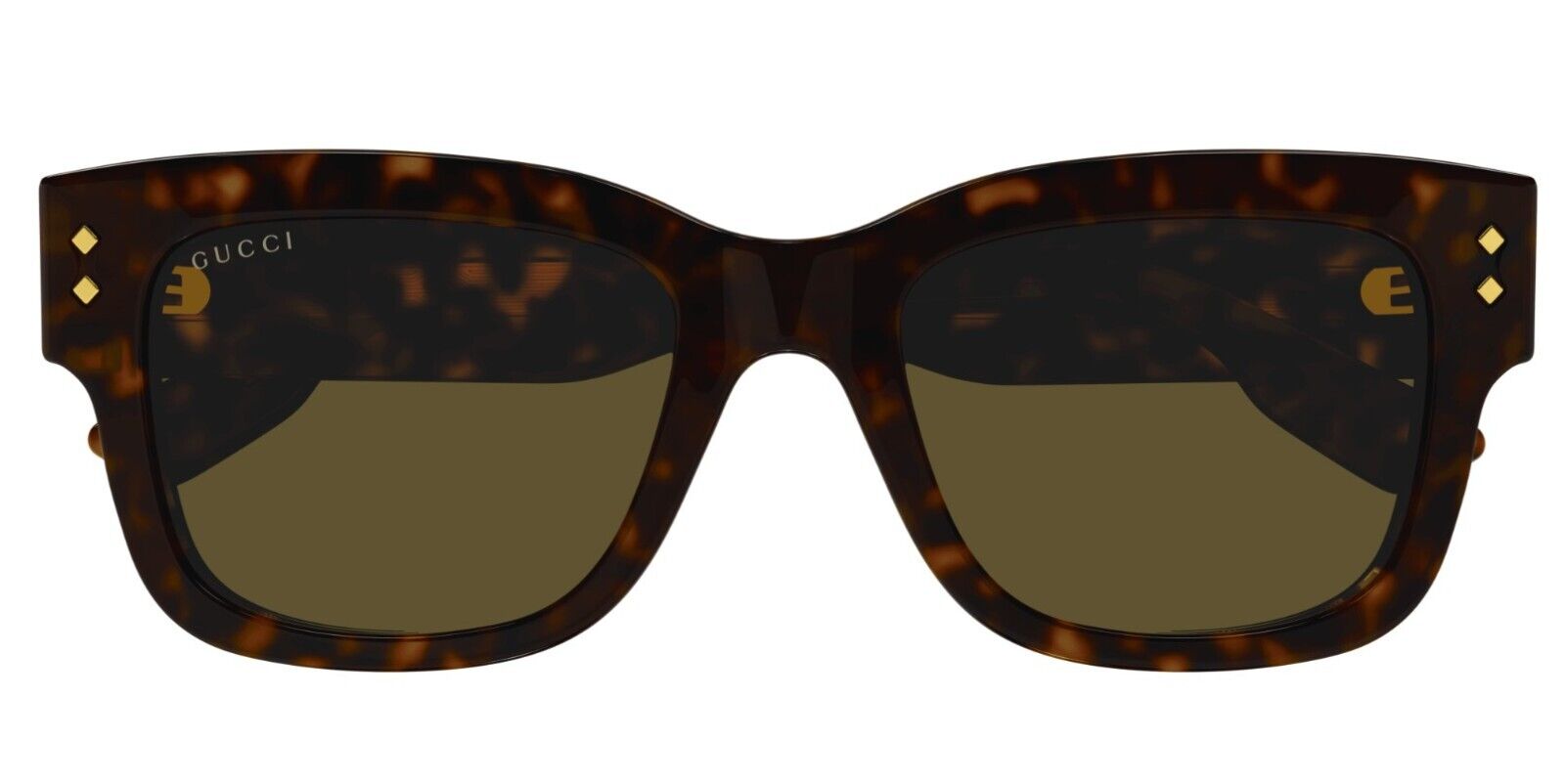 Gucci GG1217S 002 Havana/Green Square Men's Sunglasses