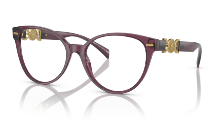 Versace 0VE3334 5220 Violet/ Clear Cat Eye 55mm Women's Eyeglasses