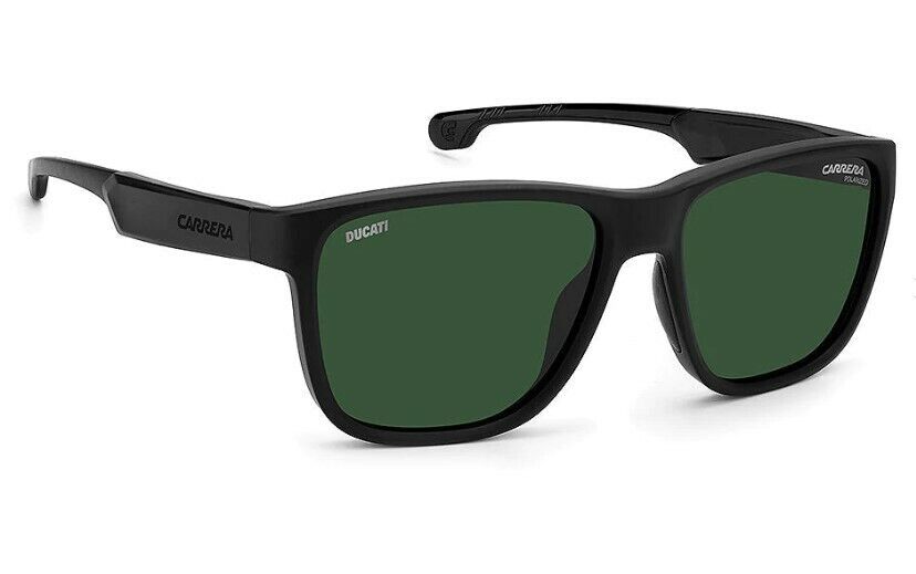Carrera CARDUC-003/S 003/UC Matte Black/Green Polarized Rectangle Sunglasses