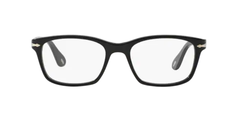 Persol 0PO3012V 95 Black/ Silver Square Men's Eyeglasses
