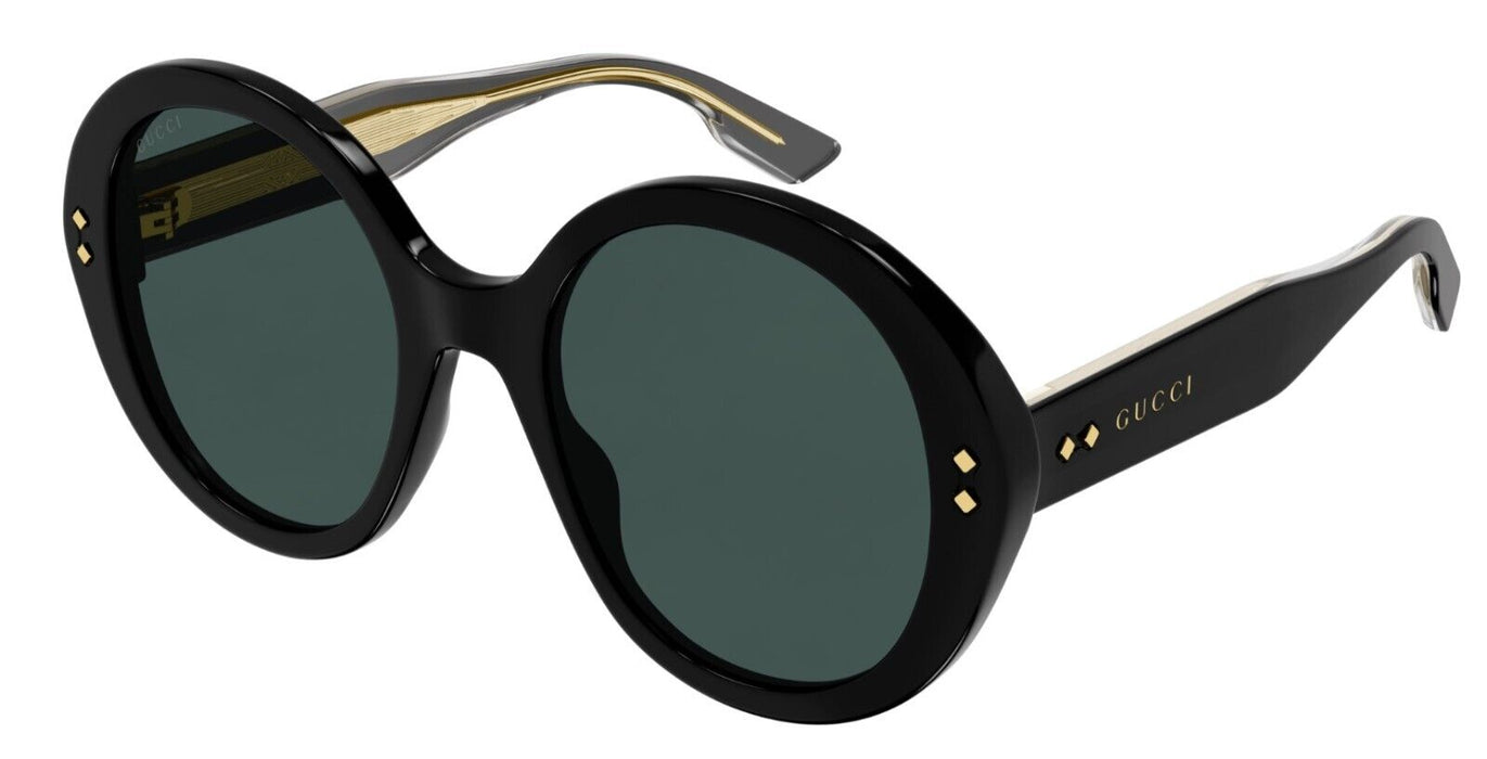 Gucci GG1081S 001 Black/Grey Round Women's Sunglasses