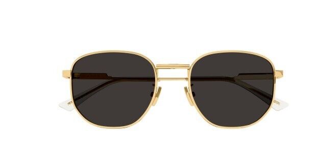 Bottega Veneta BV1160SA 004 Gold/Grey Mirrored Round Unisex Sunglasses