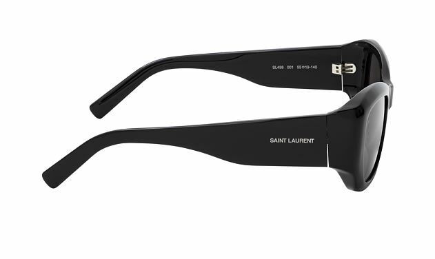 Saint Laurent SL 498 001 Black/Black Wrap Around  Women Sunglasses