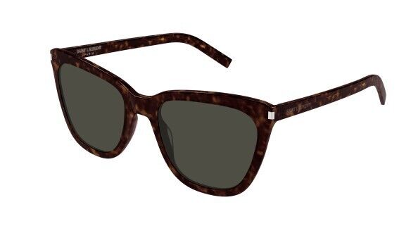 Saint Laurent SL 548 Slim 002 Havana/Grey Square Women's Sunglasses