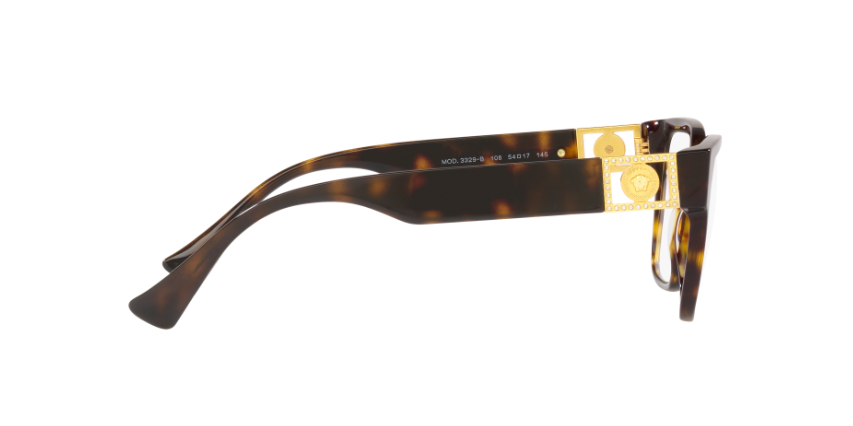 Versace VE3329B 108 Havana Square Women's Eyeglasses