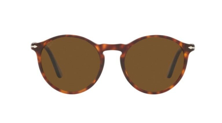 Persol 0PO3285S 24/57 Havana/ Brown Polarized Round Unisex Sunglasses