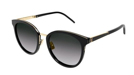 Saint Laurent SL M101 002 Black/Gradient Grey Round Women's Sunglasses