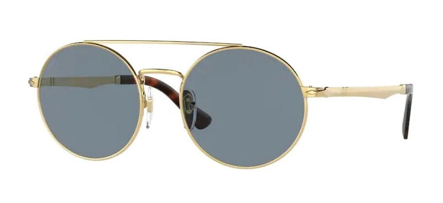 Persol 0PO 2496S 515/56 Gold/Light Blue Unisex Sunglasses