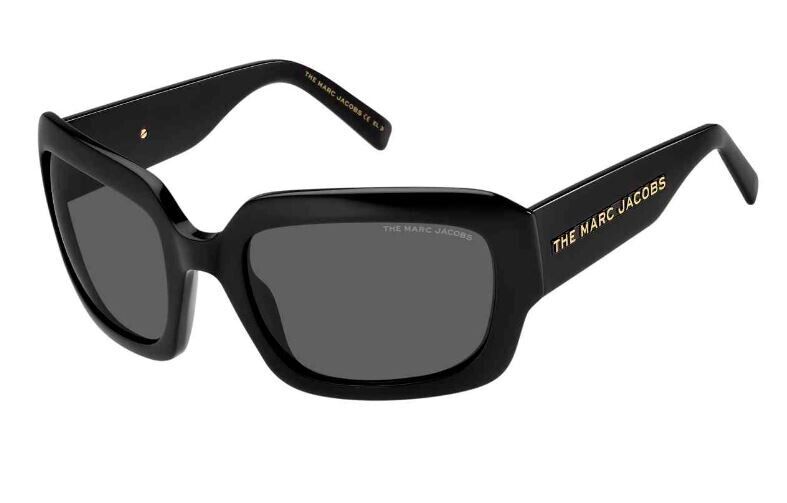 Marc Jacobs MARC-574/S 0807/IR Black/Grey Square Women's Sunglasses