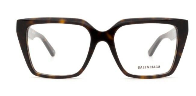 Balenciaga BB0130O 005 Havana Full-Rim Square Women's Eyeglasses