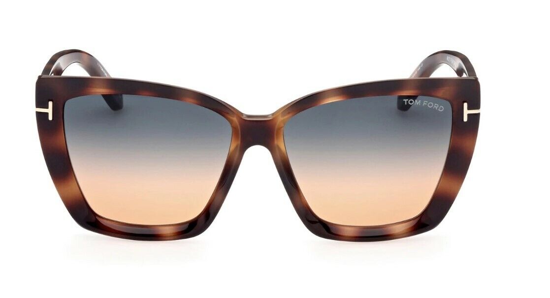 Tom Ford FT0920 Scarlet-02 53P Medium Havana/Gradient Teal Orange Sunglasses