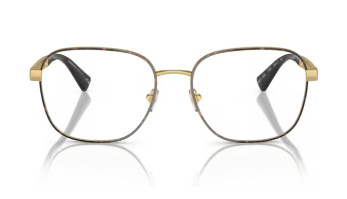 Versace 0VE1290 1499 - Havana/gold Squared Men's 56mm Eyeglasses
