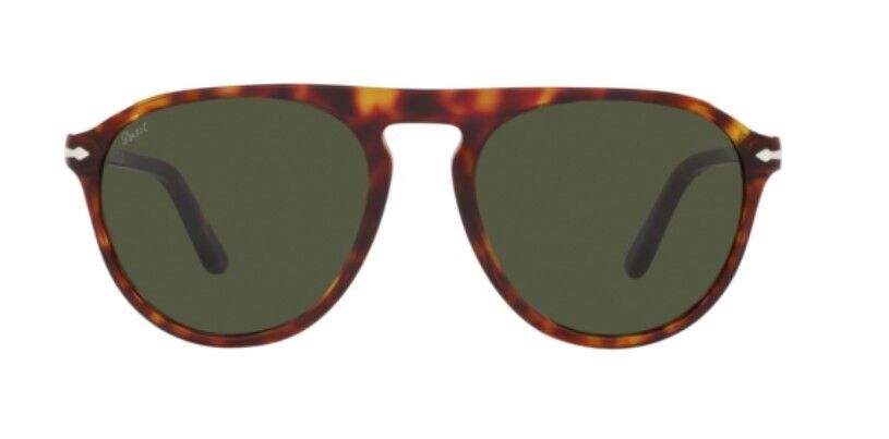 Persol 0PO3302S 24/31 Havana/Green Pilot Unisex Sunglasses