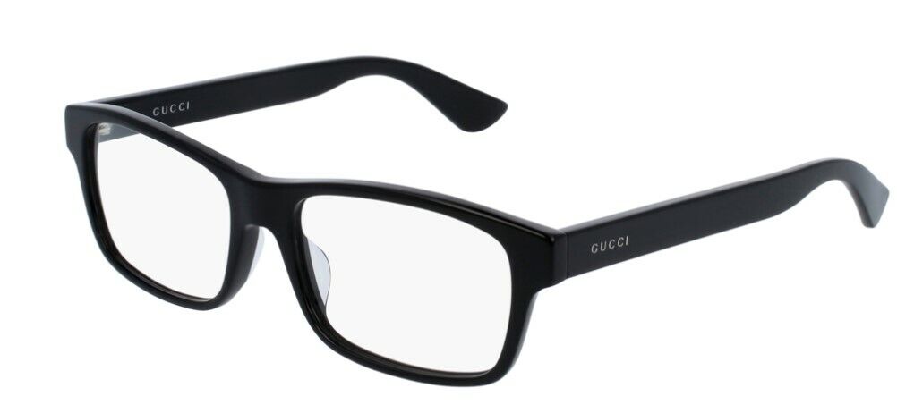 Gucci GG 0006OAN-001 Black/Black Rectangle Unisex Eyeglasses