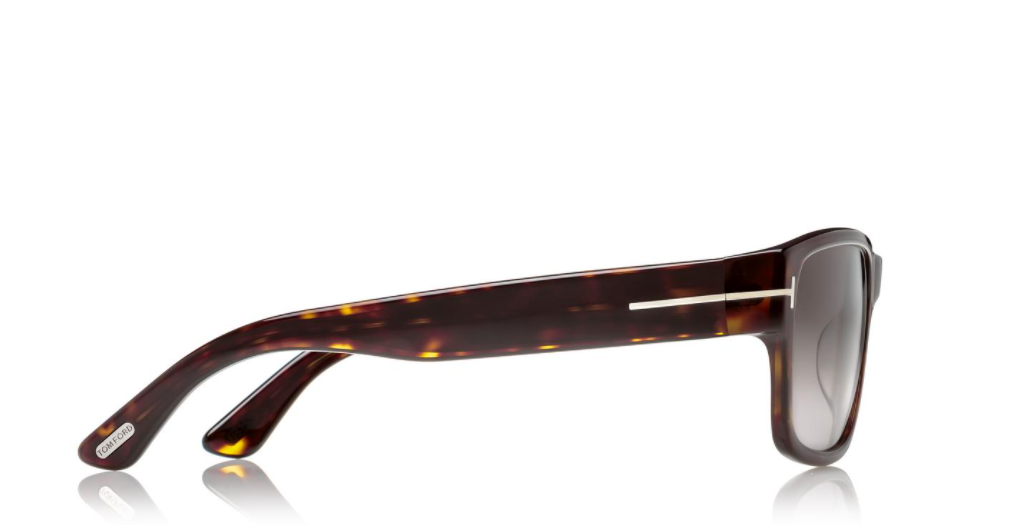 Tom Ford FT 0445 Mason 52B Shiny Dark Havana/Smoke Gradient Men Sunglasses