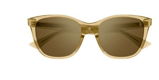Bottega Veneta BV1151SA 004 Brown/Bronze Mirrored Square Women's Sunglasses