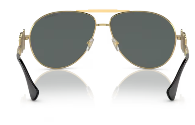 Versace 0VE2249 100281 Gold/Polar grey Oval Men's Sunglasses.