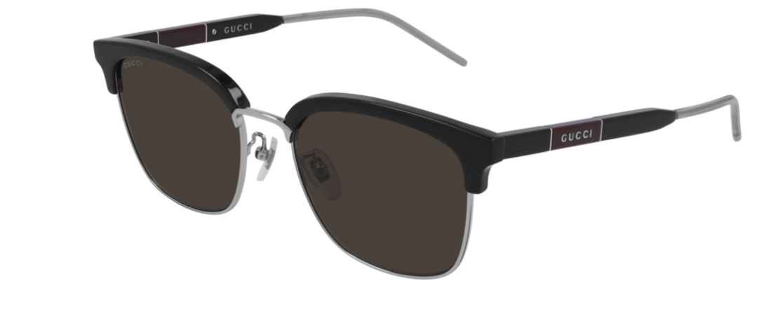 Gucci GG 0846SK 002 Black/Brown Unisex Sunglasses
