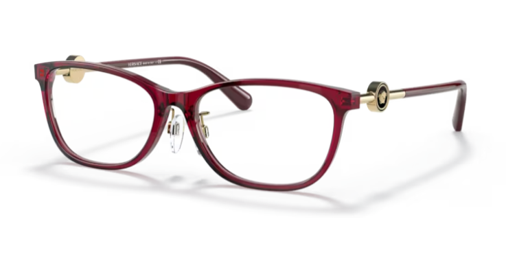 Versace 0VE3297D 388 Transparent red Square Eye Women's Eyeglasses