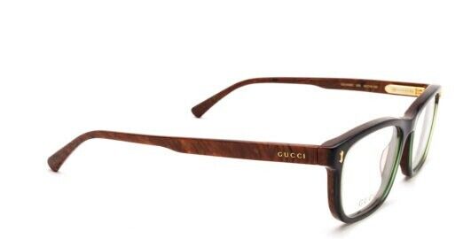 Gucci GG 1046O-006 Brown Rectangle Unisex Eyeglasses