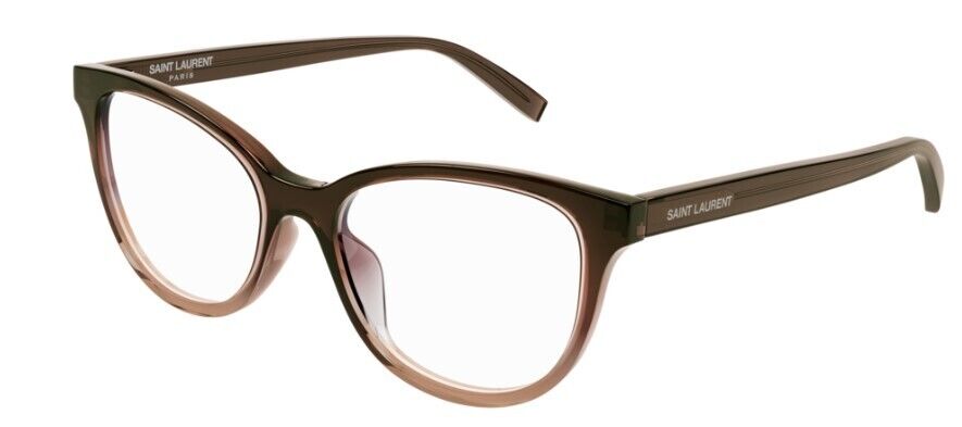 Saint Laurent SL 504 004 Brown Cat-Eye Round Full-Rim Women's Eyeglasses