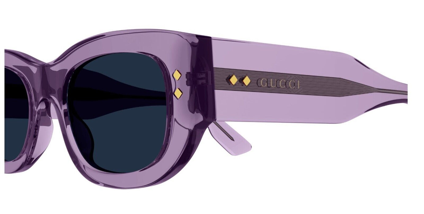 Gucci GG1215S 003 Violet/Blue Narrow Rectangular Women's Sunglasses