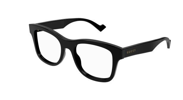 Gucci GG1332O 004 Black Clear Rectangular Men's Eyeglasses