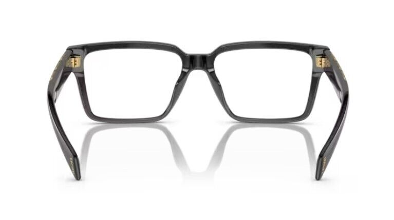 Versace 0VE3339U GB1 Black, Matte Blue/Clear Rectangle 55MM Men's Eyeglasses