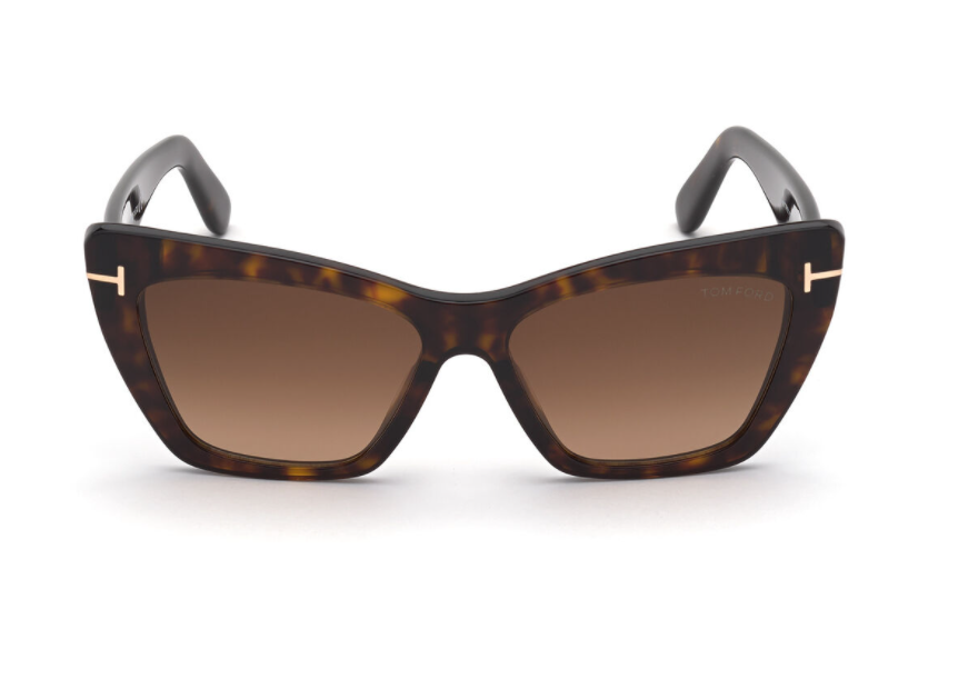 Tom Ford FT 0871 Wyatt 52F Dark Havana/Gradient Brown Women's Sunglasses