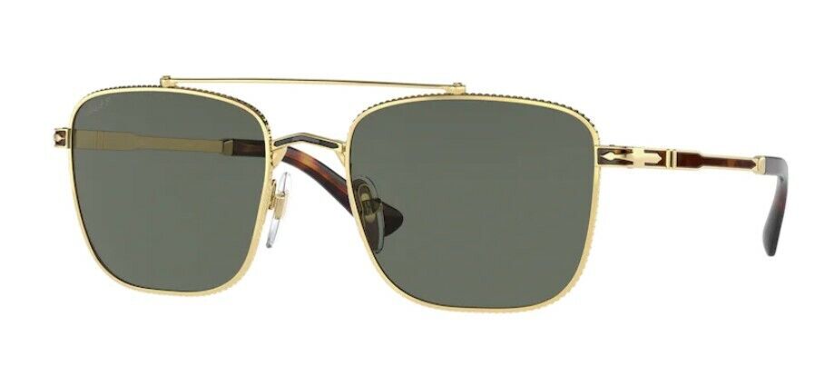 Persol 0PO 2487S 110958 Gold Havana/Green Polarized Sunglasses
