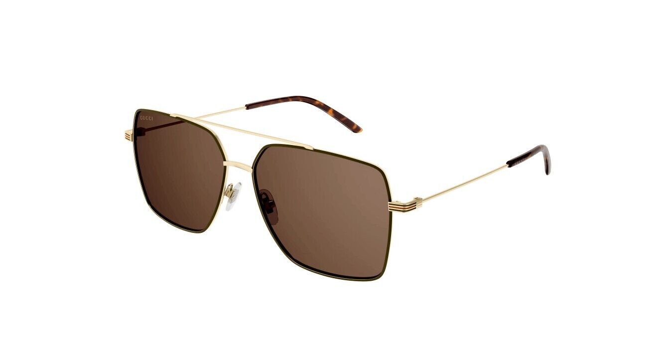 Gucci GG1053SK 002 Gold/Brown Square Men's Sunglasses