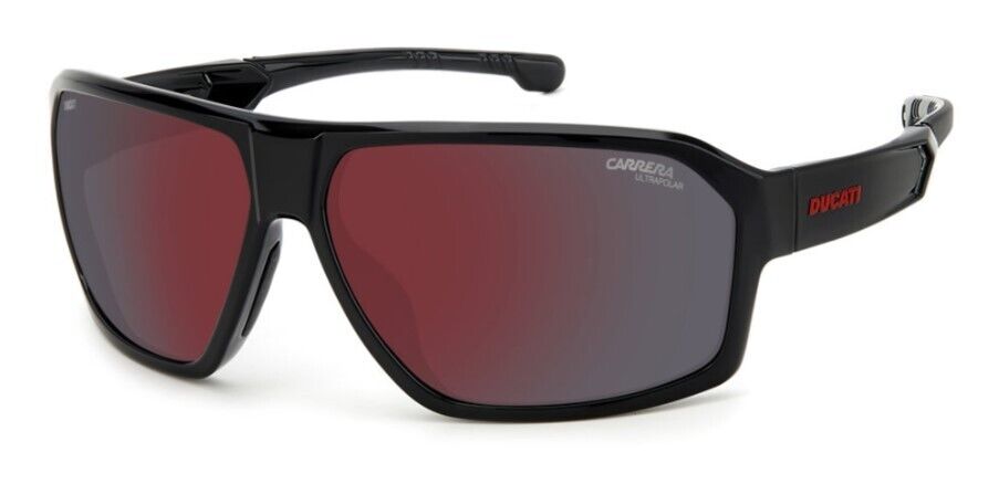 Carrera CARDUC-020/S 0807 H4 Black Rectangular Men's Sunglasses