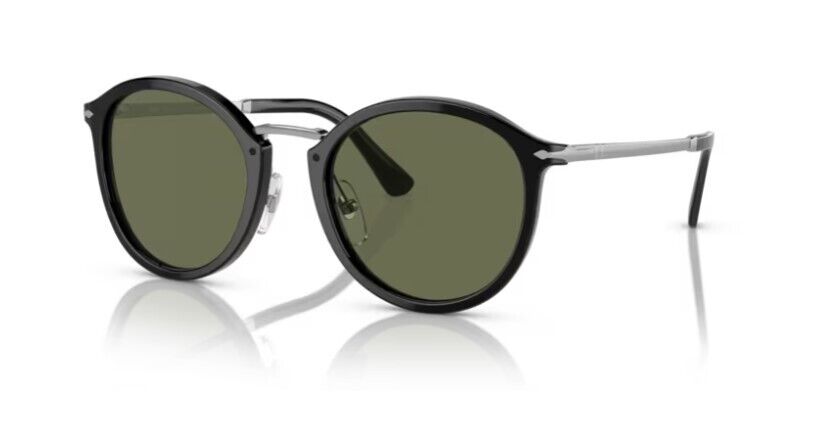 Persol 0PO3309S 95/58 Black/Green Polarized Unisex Sunglasses