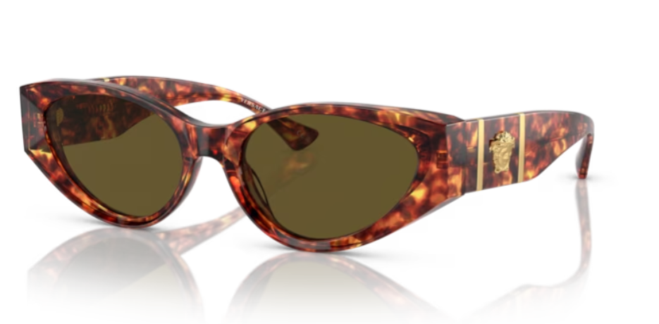 Versace 0VE4454 543773  Havana/Dark Brown Cat-Eye Women's Sunglasses