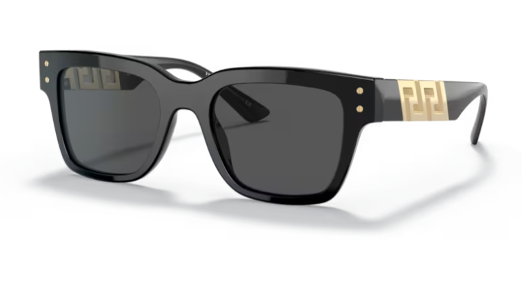 Versace 0VE4421F GB1/87 Black/Dark grey Rectangular Men's Sunglasses