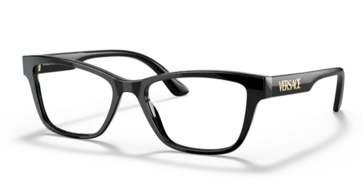 Versace 0VE3316 GB1 Black Soft Square Women's Eyeglasses