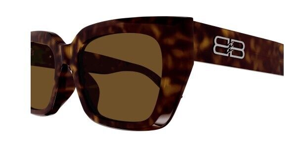 Balenciaga BB0272SA 002 Havana/Brown Cat-Eye Unisex Sunglasses