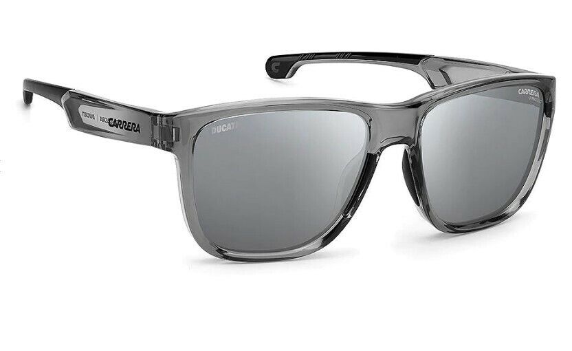 Carrera CARDUC-003/S R6S/T4 Grey-Black/Silver Mirrored Rectangle Sunglasses