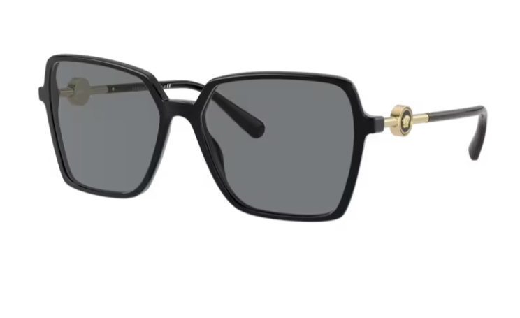 Versace 0VE4396F GB1/87 Black/ Dark grey Square Women's Eyeglasses
