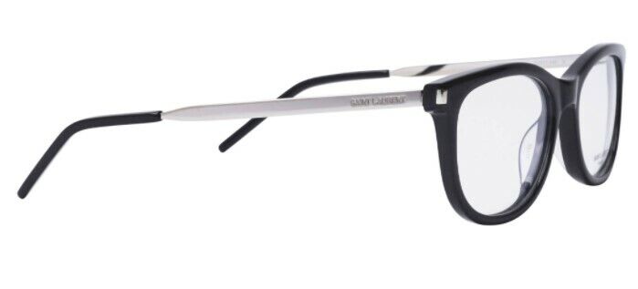 Saint Laurent SL513 001 Black/Silver Full-Rim Square Unisex Eyeglasses